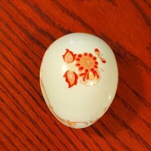 Vintage Limoges egg-shaped trinket dish